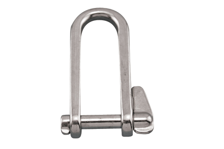 Stainless Steel Long D Shackle with Key Pin, S0167-0005, S0167-0006, S0167-0008, S0167-HR05, S0167-HR06, S0167-HR08
